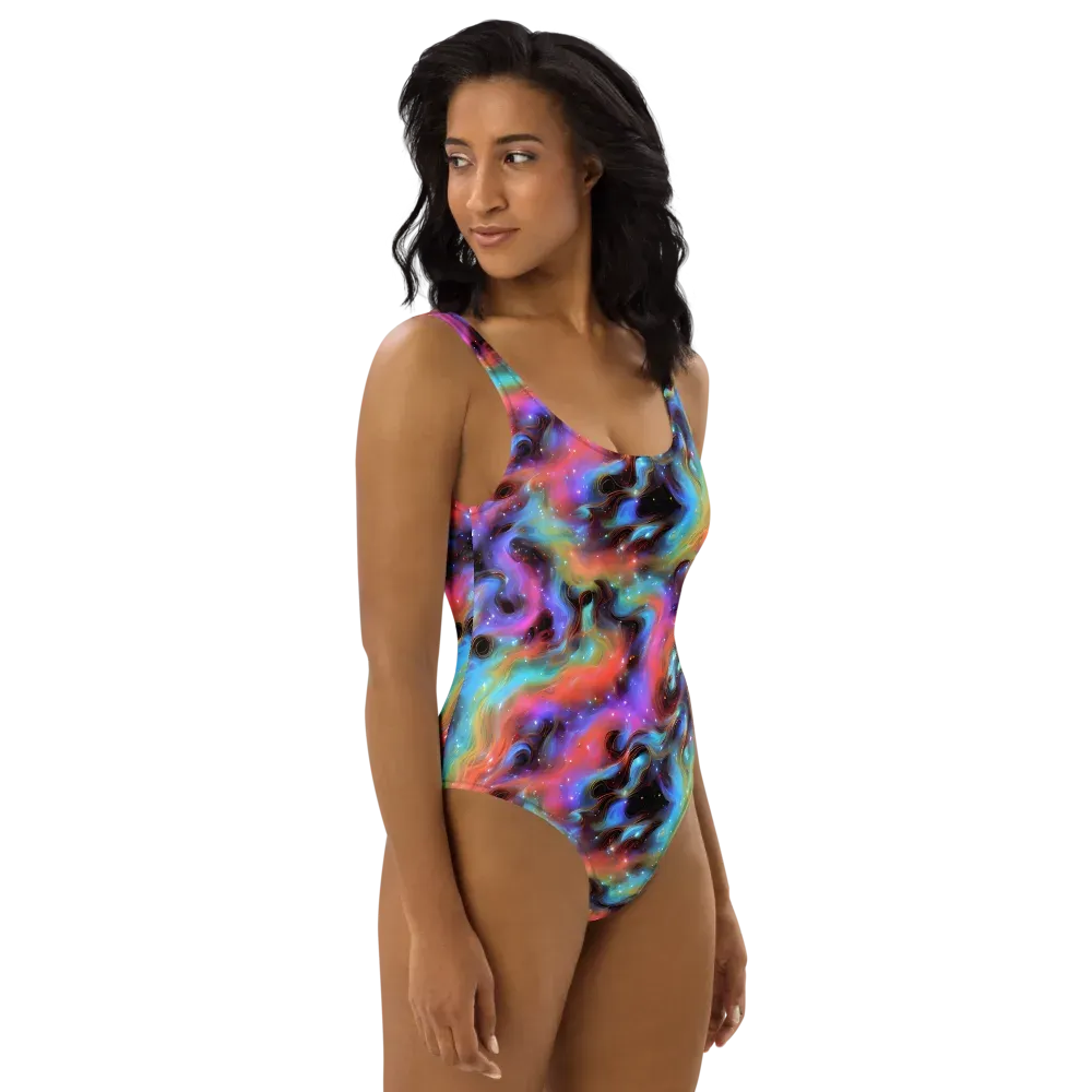 Starfire Drift on One-Piece Swimsuit — Right