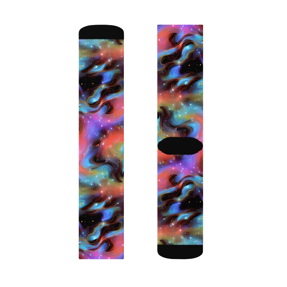 Starfire Drift on Socks — Right Sock