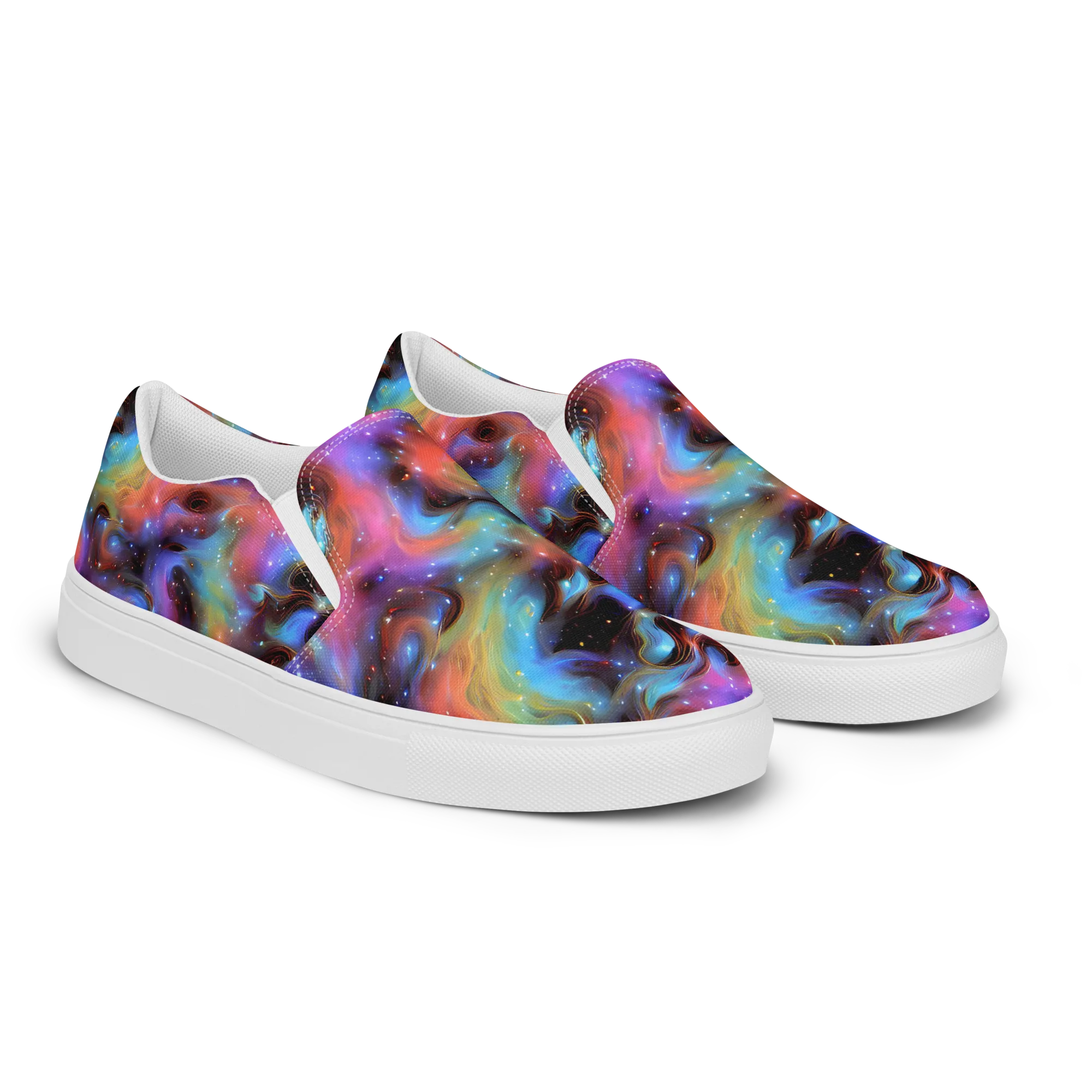 Starfire Drift on Women's Slip-On Canvas Shoes — Right Front