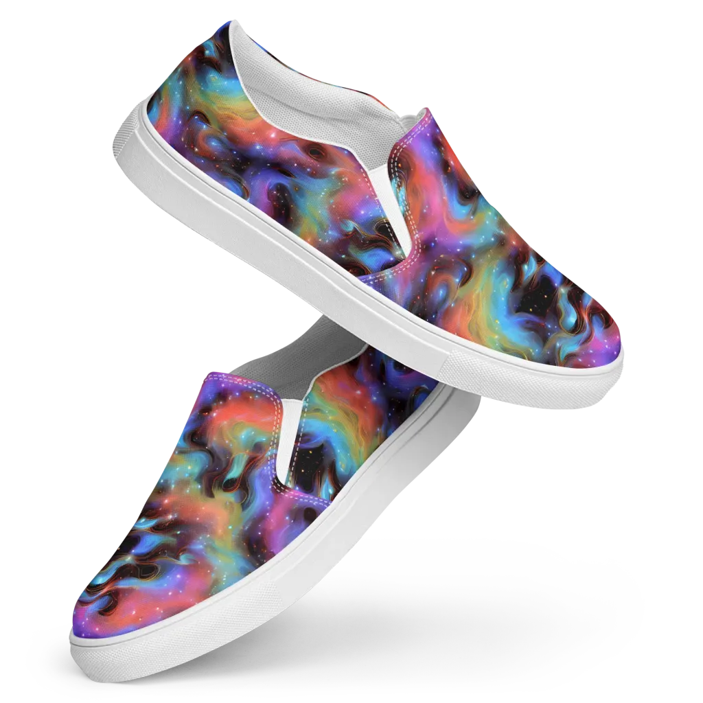 Starfire Drift on Women's Slip-On Canvas Shoes — Front