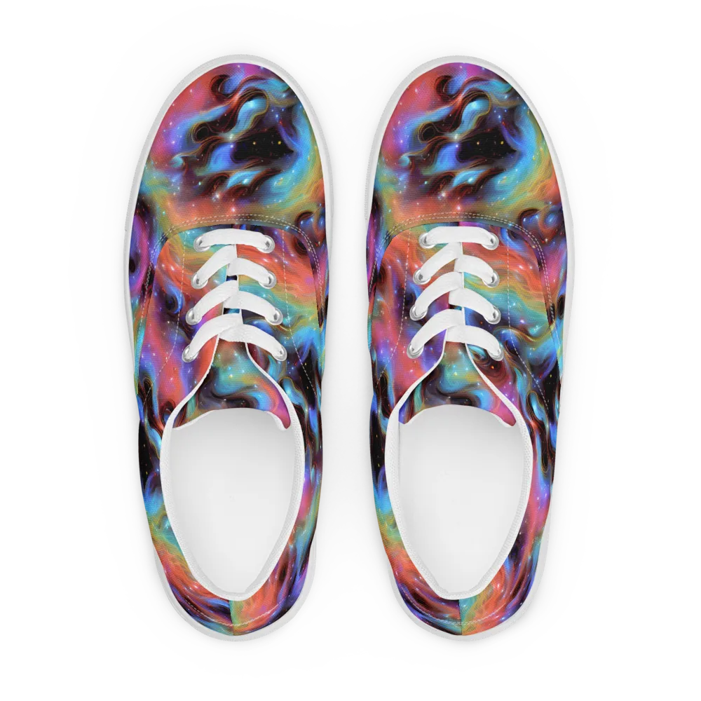 Starfire Drift on Men's Lace-Up Canvas Shoes — Front