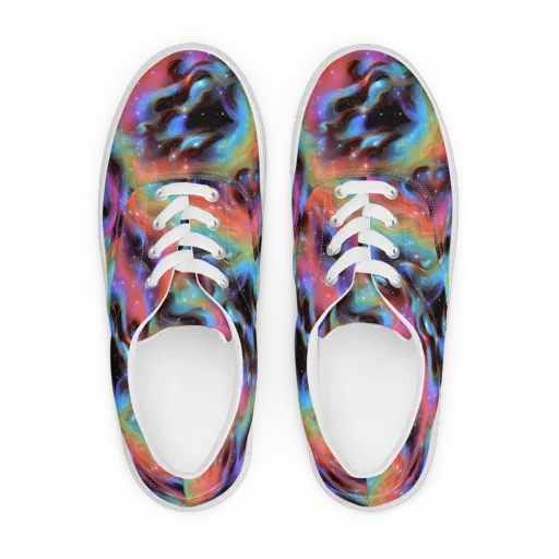 Starfire Drift on a Men's Lace-Up Canvas Shoes