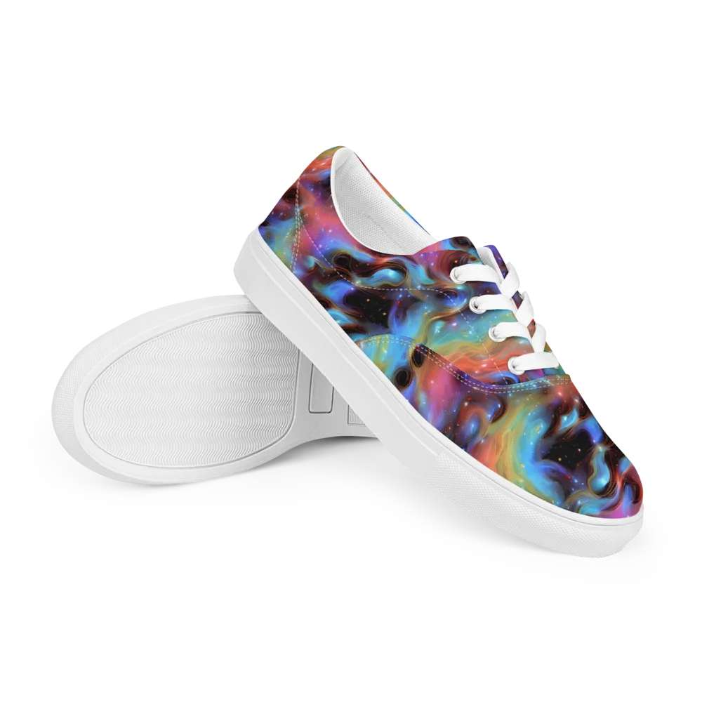 Starfire Drift on Men's Lace-Up Canvas Shoes — Right Front