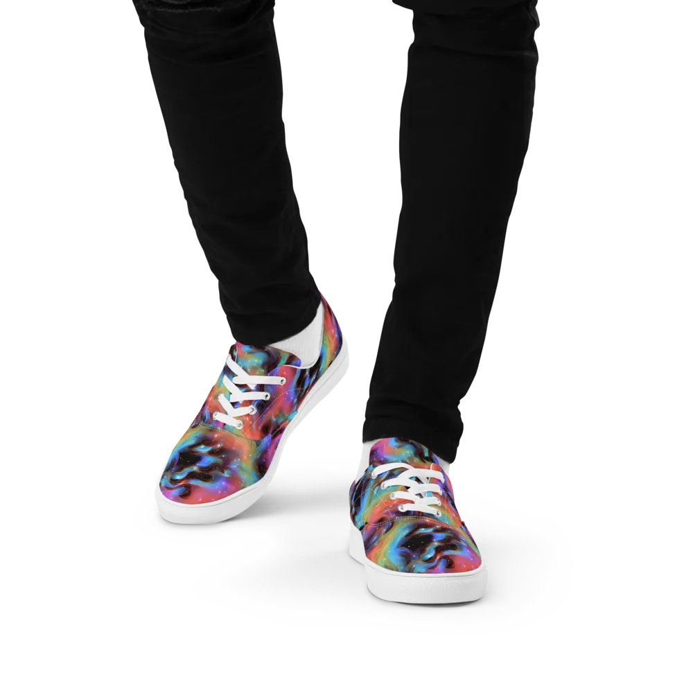 Starfire Drift on Men's Lace-Up Canvas Shoes — Front