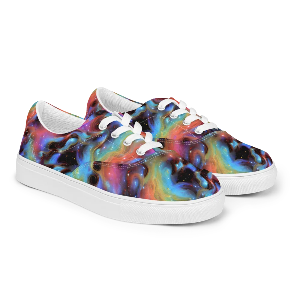 Starfire Drift on Men's Lace-Up Canvas Shoes — Right Front