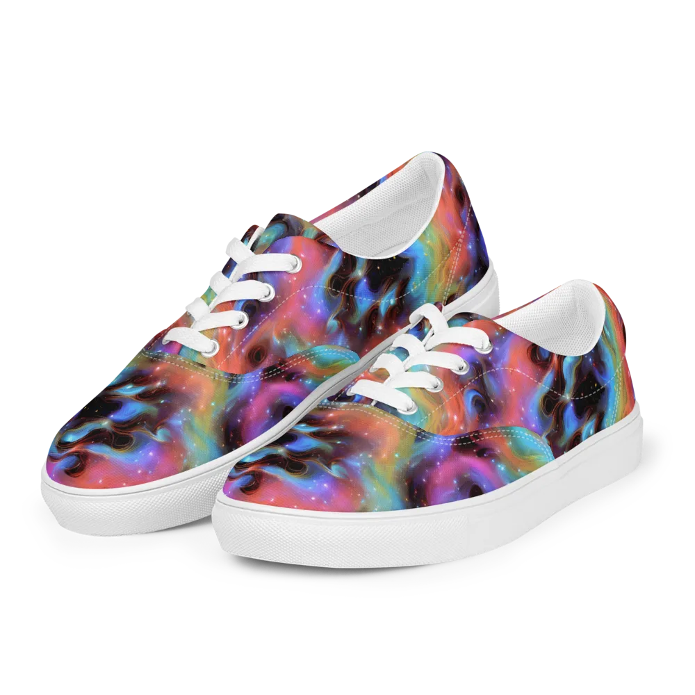 Starfire Drift on Men's Lace-Up Canvas Shoes — Left Front