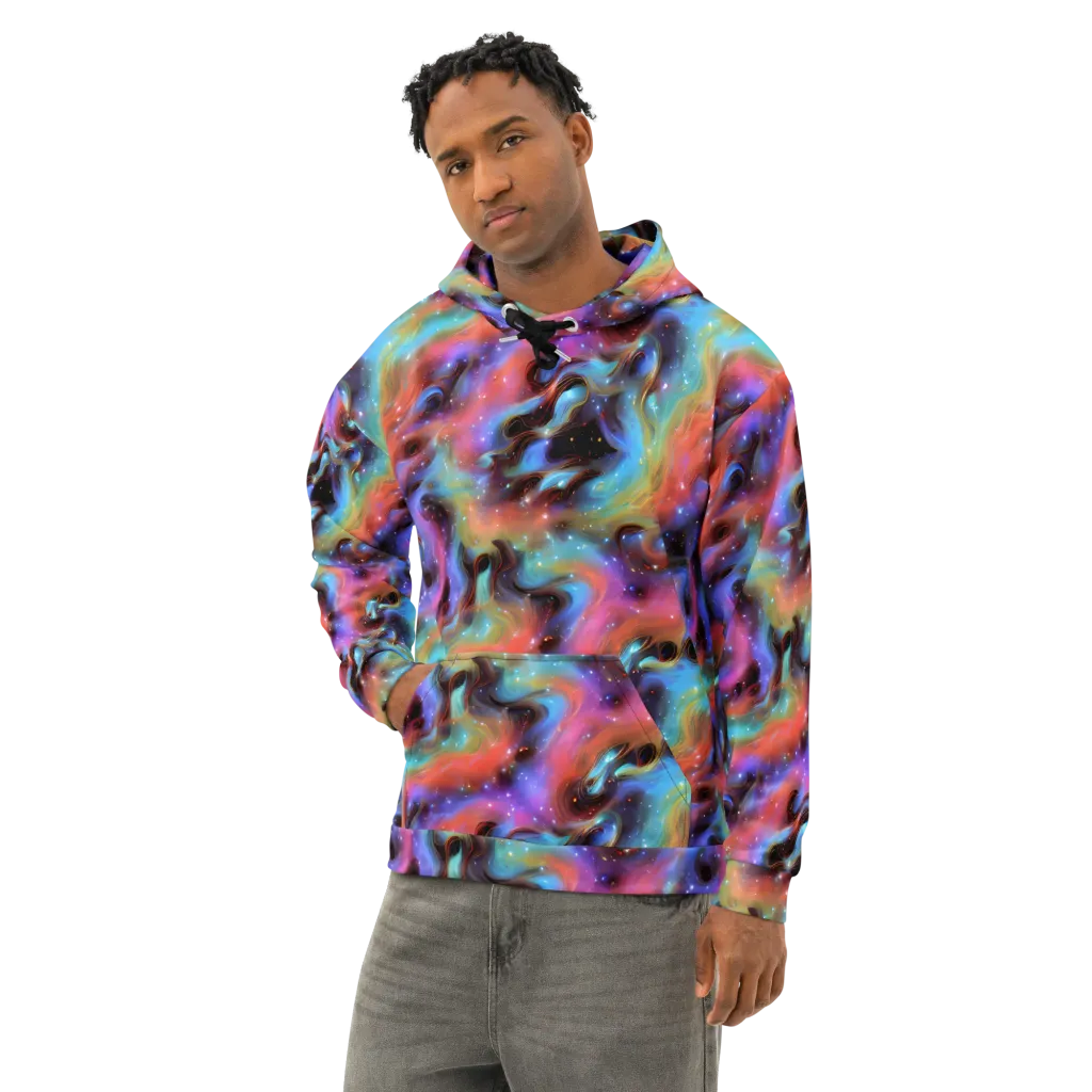 Starfire Drift on Cotton Hoodie — Left Front