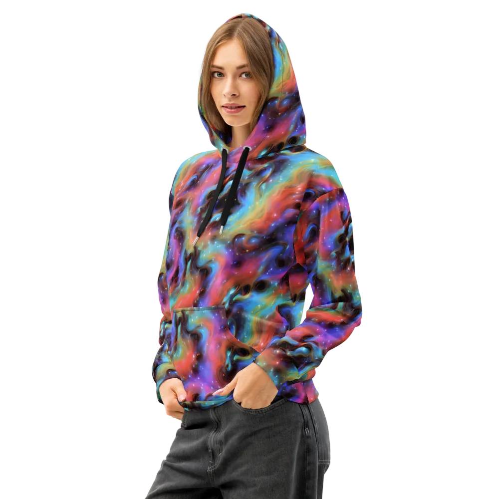 Starfire Drift on Cotton Hoodie — Left Front
