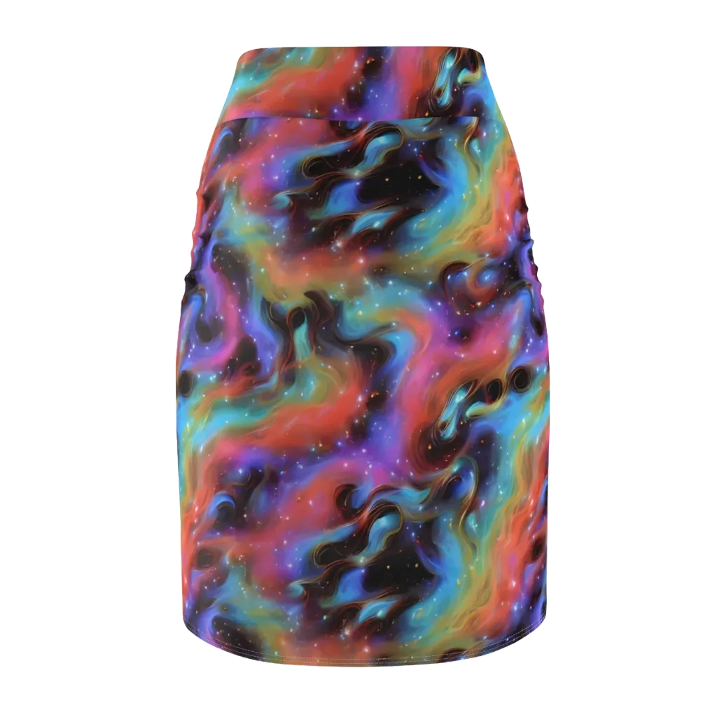 Starfire Drift on Pencil Skirt — Back
