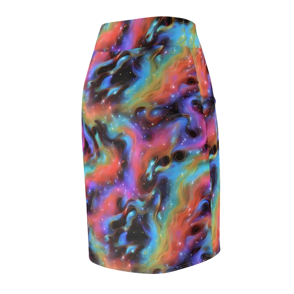 Starfire Drift on Pencil Skirt — Back Side
