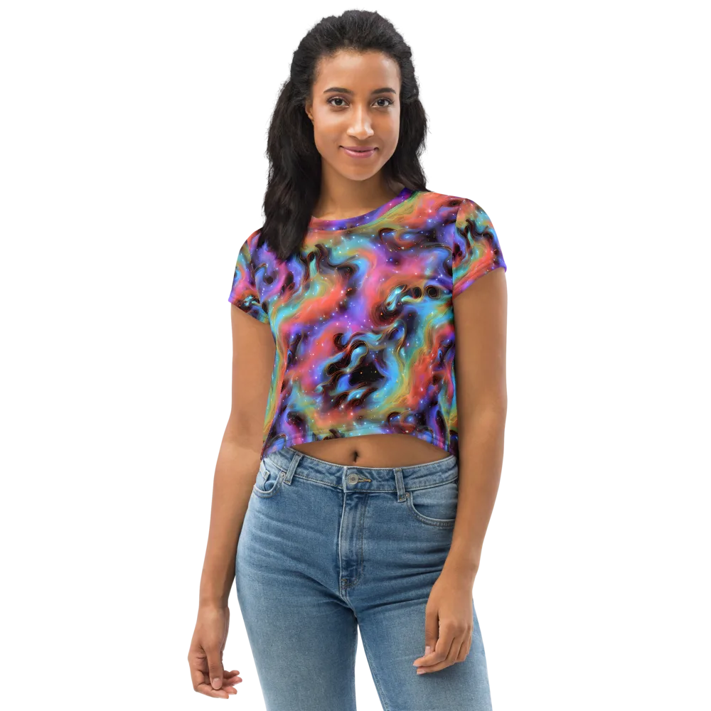 Starfire Drift on Crop Tee — Front