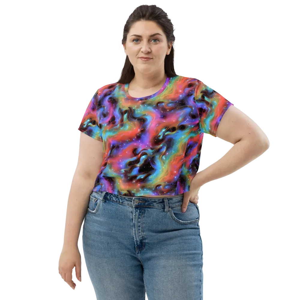 Starfire Drift on Crop Tee — Front
