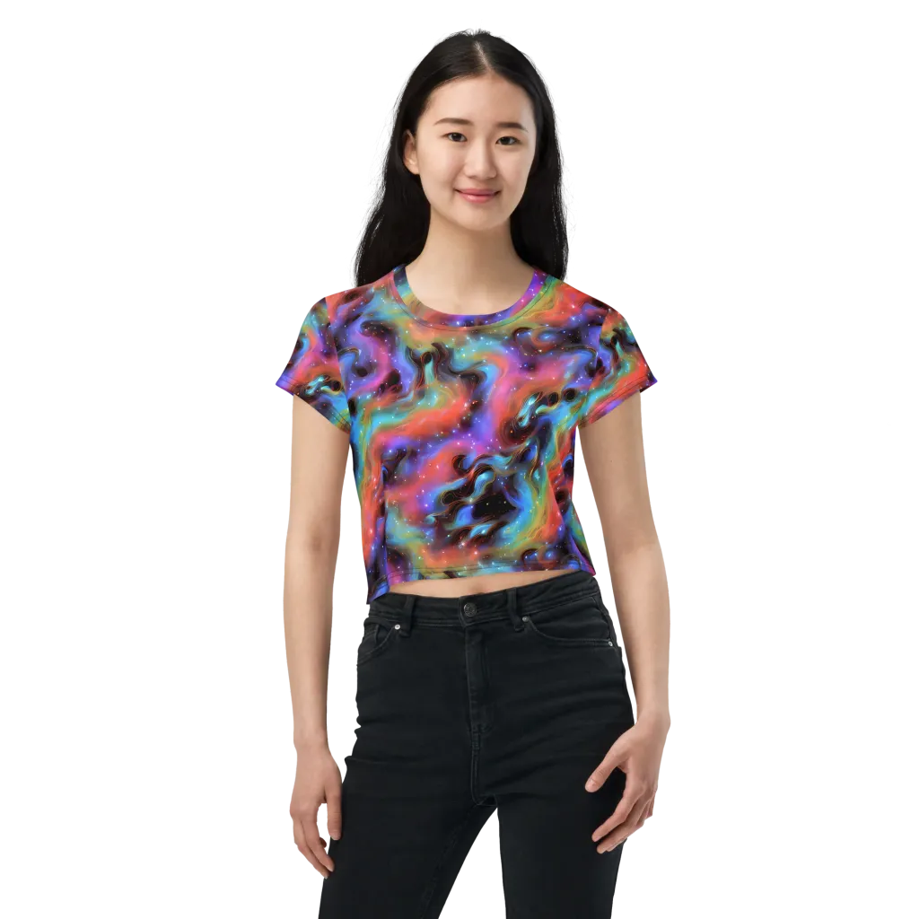 Starfire Drift on Crop Tee — Front