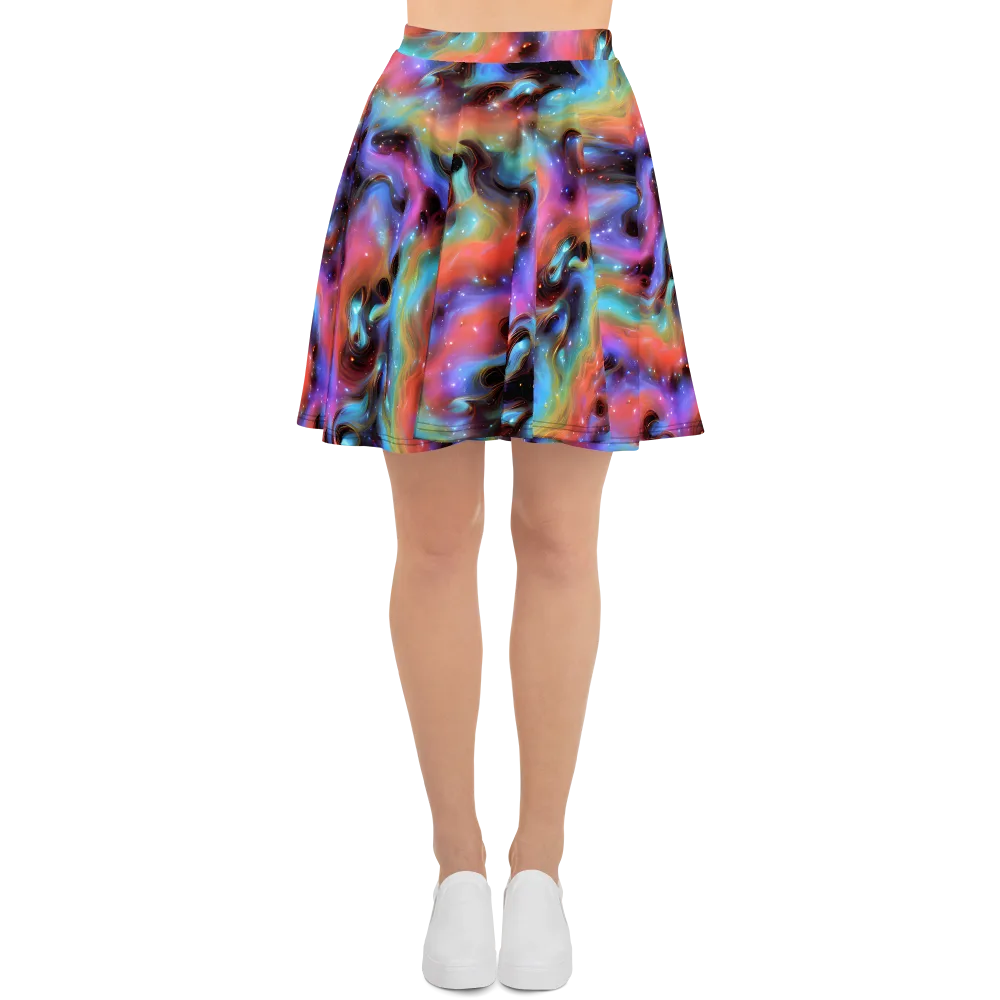 Starfire Drift on Skater Skirt — Front