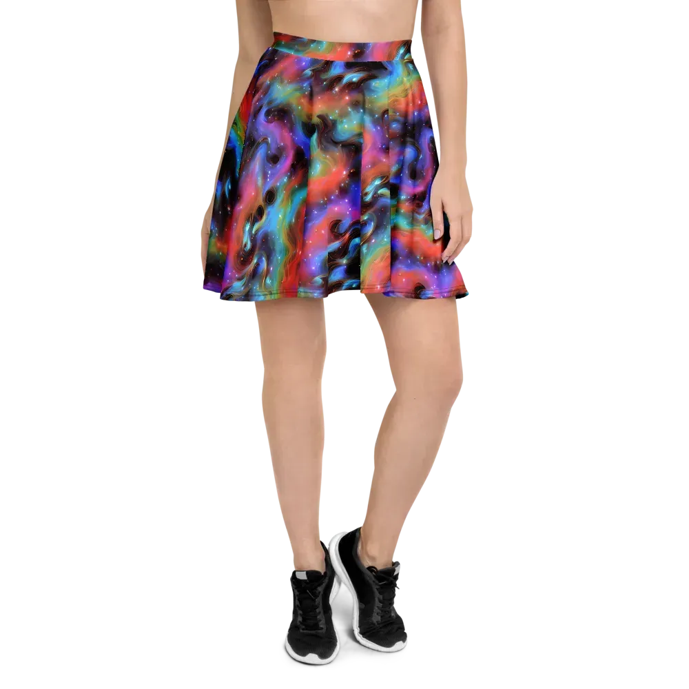 Starfire Drift on Skater Skirt — Front