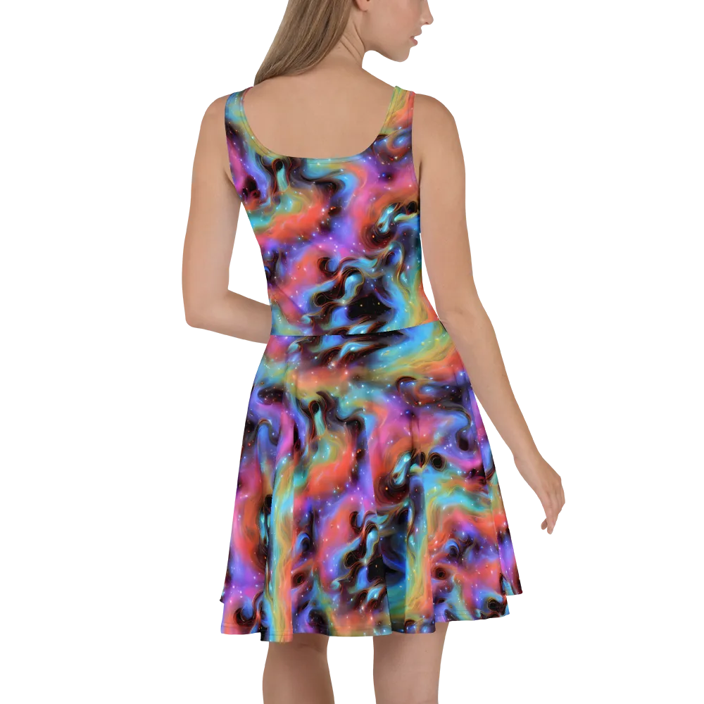 Starfire Drift on Skater Dress — Back