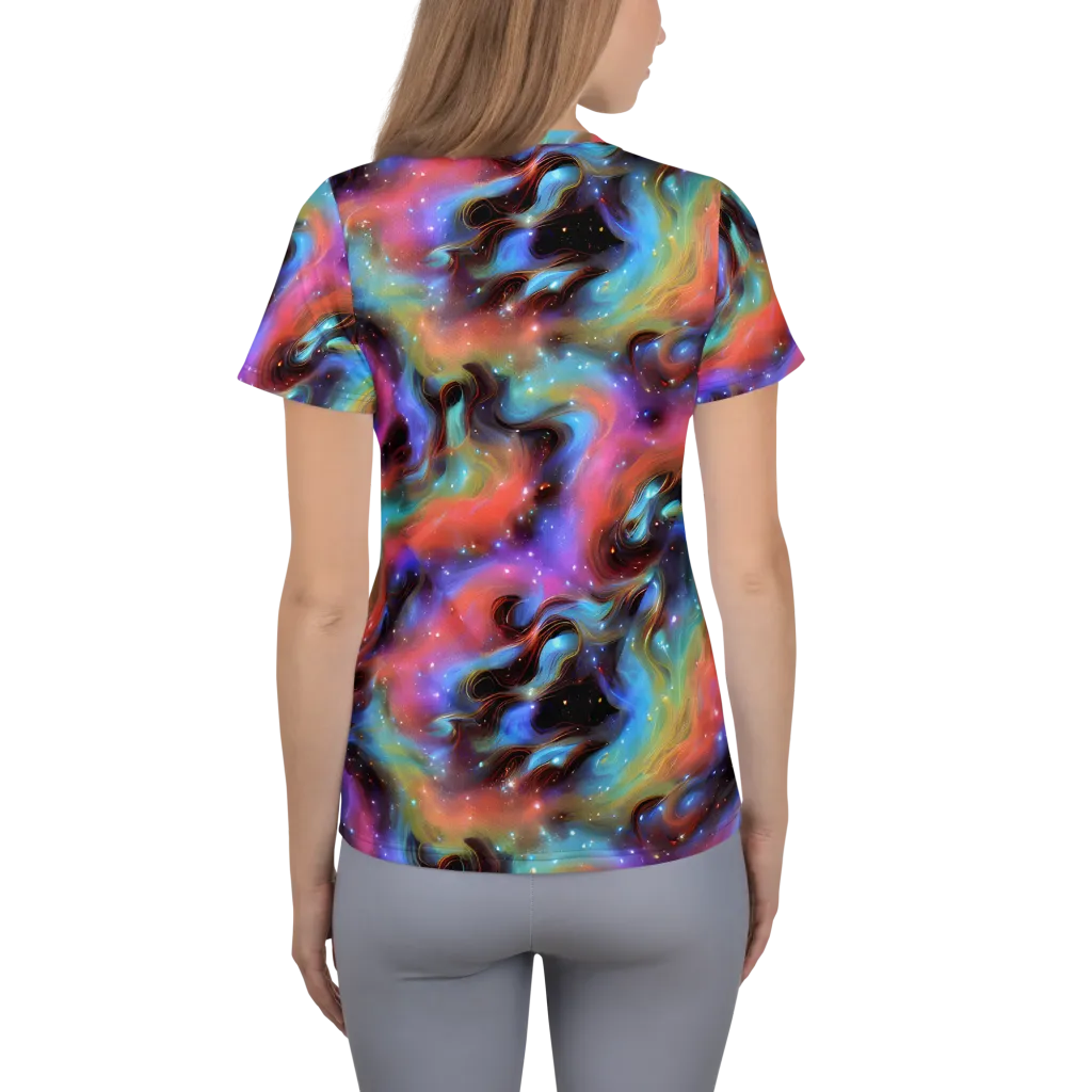 Starfire Drift on Women's Athletic T-Shirt — Back