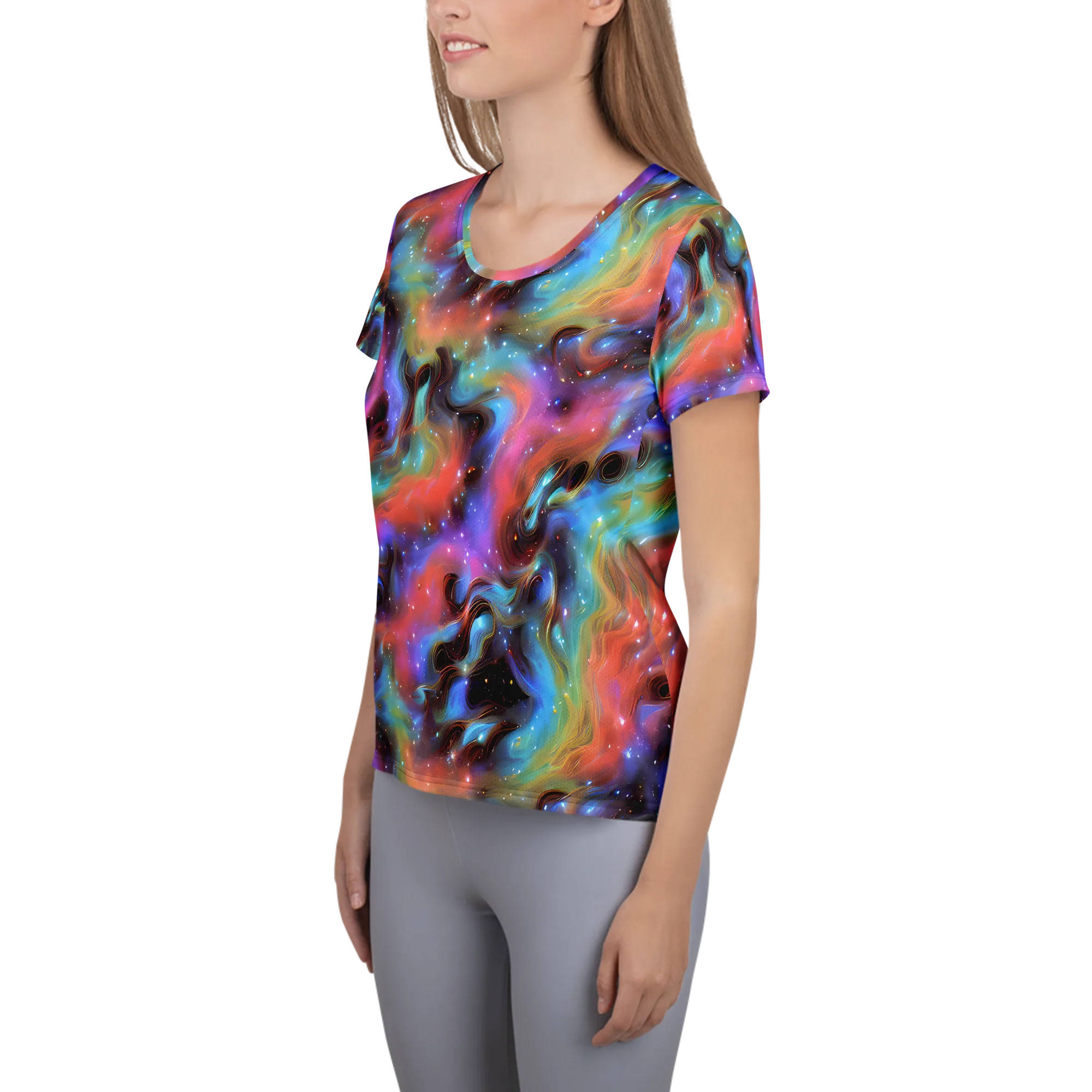 Starfire Drift on Women's Athletic T-Shirt — Left