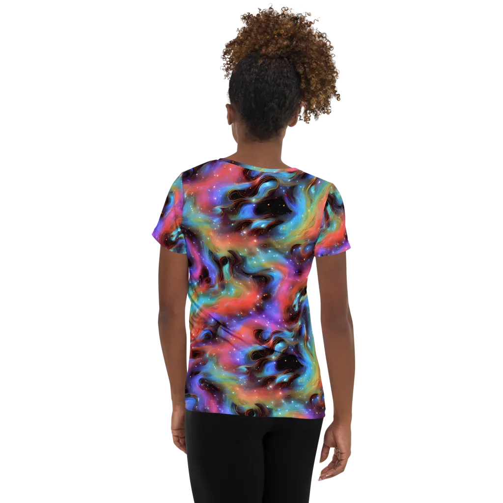 Starfire Drift on Women's Athletic T-Shirt — Back