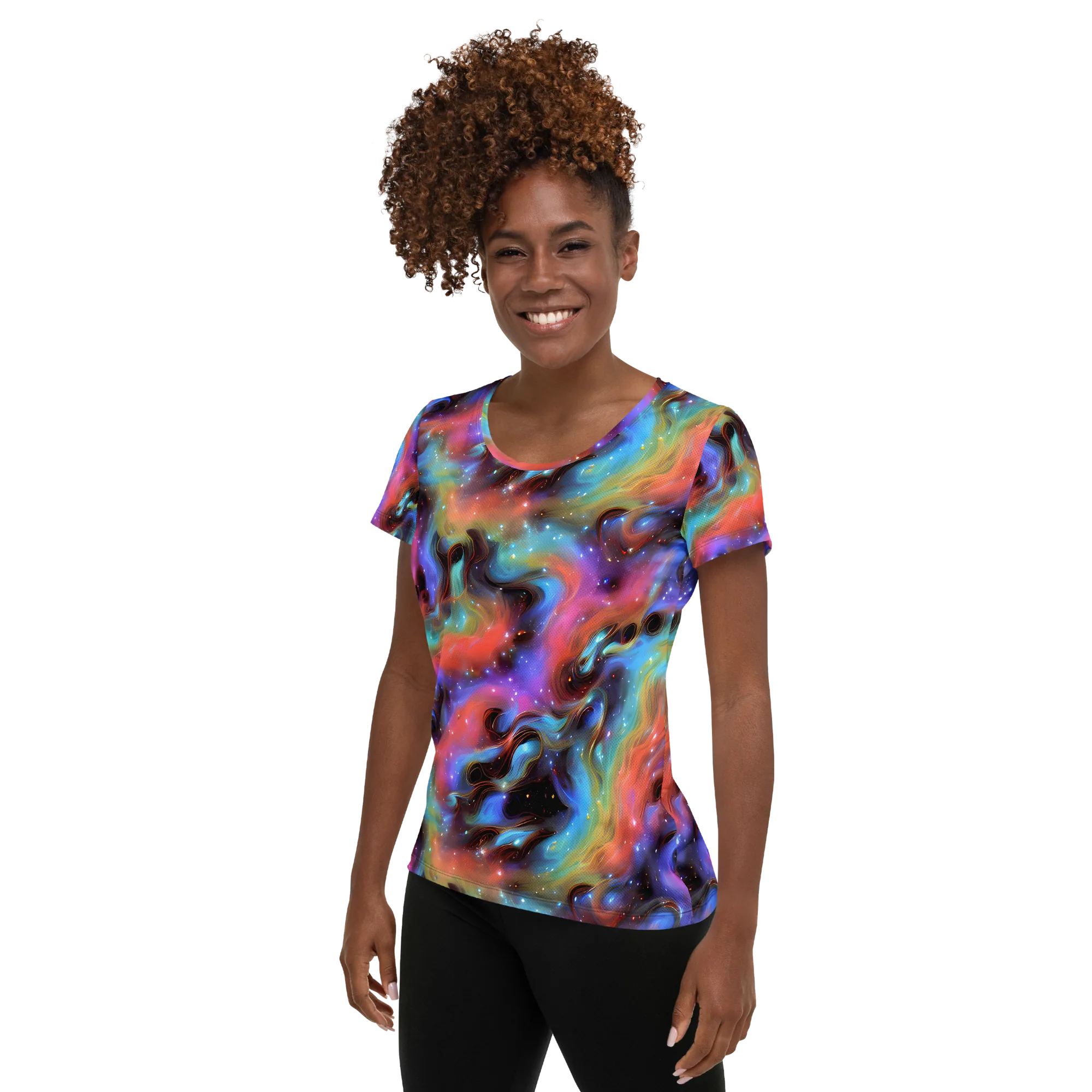 Starfire Drift on Women's Athletic T-Shirt — Left