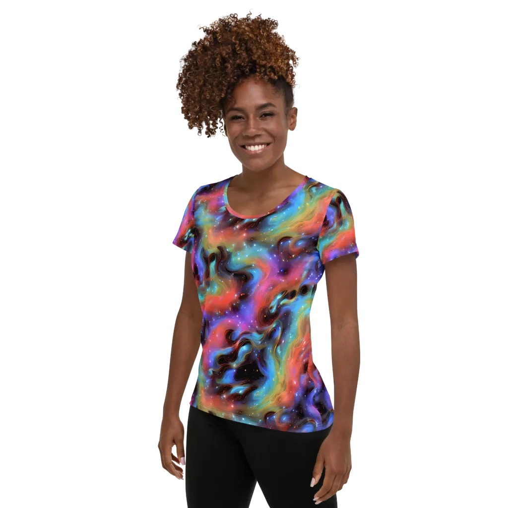 Starfire Drift on Women's Athletic T-Shirt — Left