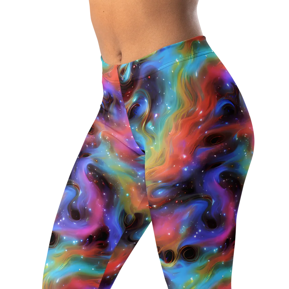 Starfire Drift on Leggings — Left Front