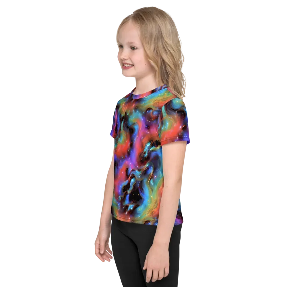 Starfire Drift on Kids Crew Neck T-Shirt — Left