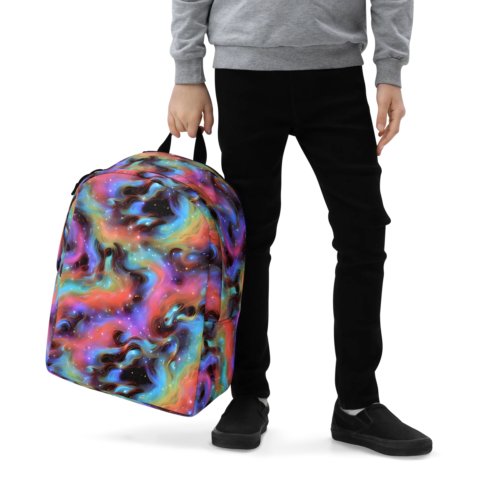 Starfire Drift on Minimalist Backpack — Zoomed-in