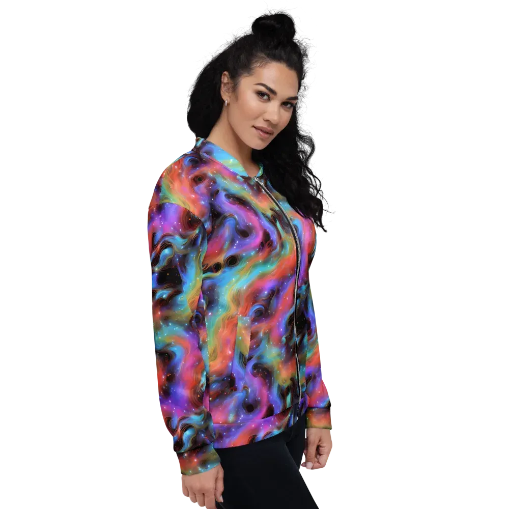 Starfire Drift on Bomber Jacket — Right