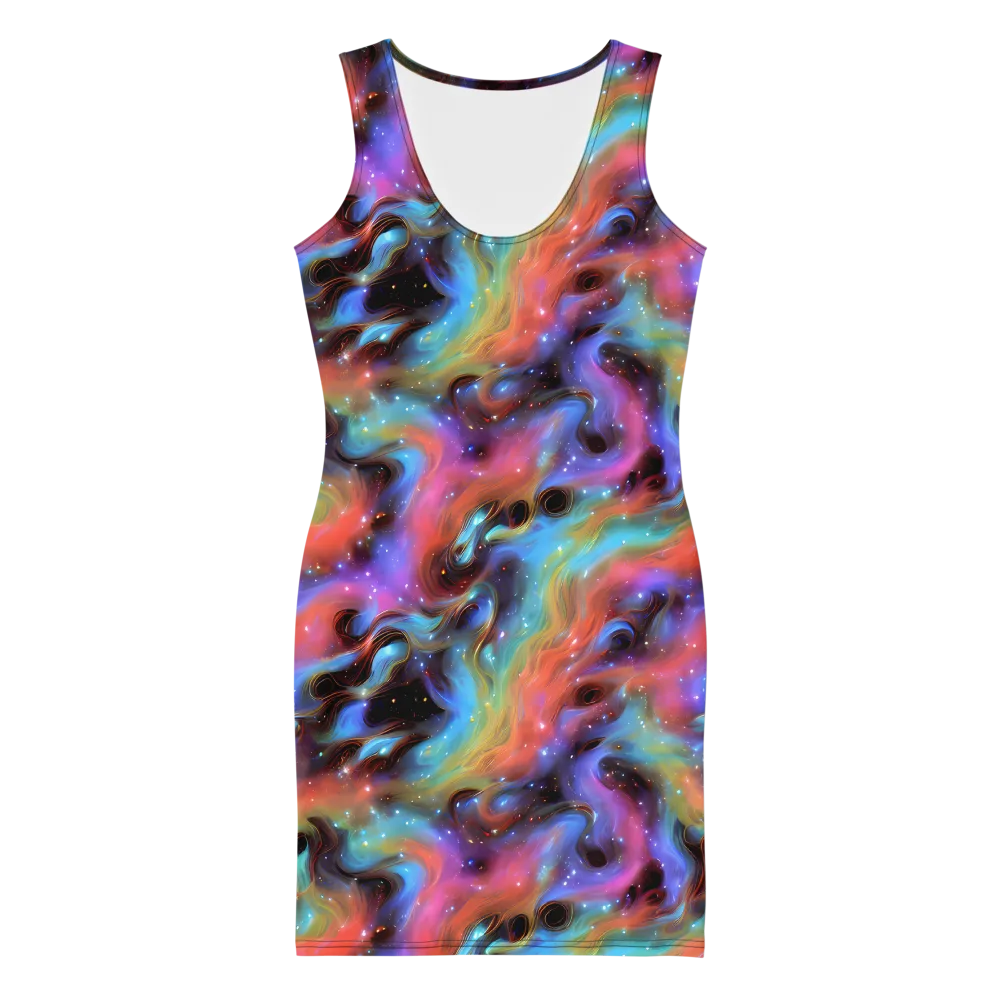 Starfire Drift on Bodycon Dress — Front