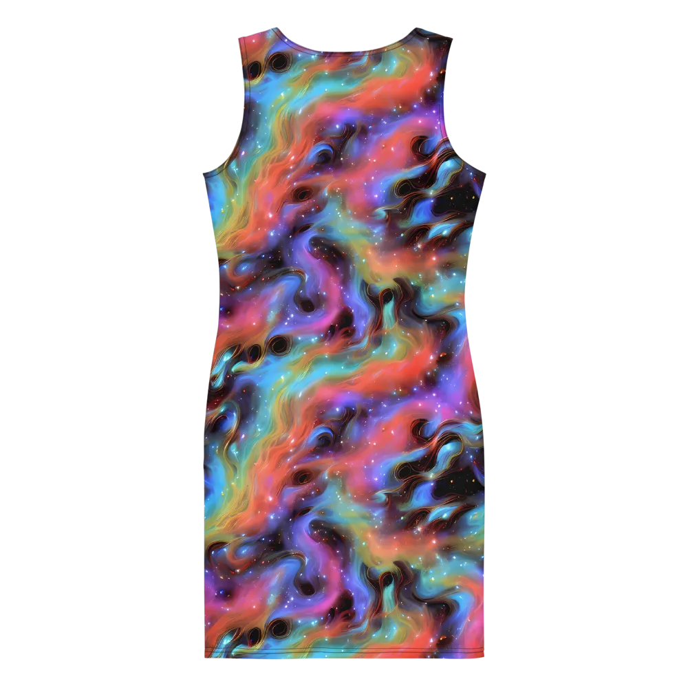 Starfire Drift on Bodycon Dress — Back