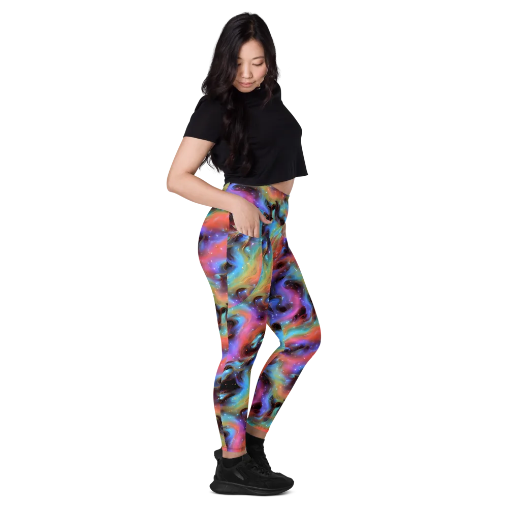 Starfire Drift on Leggings with Pockets — Right