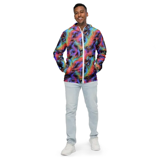 Starfire Drift on a Men's Windbreaker