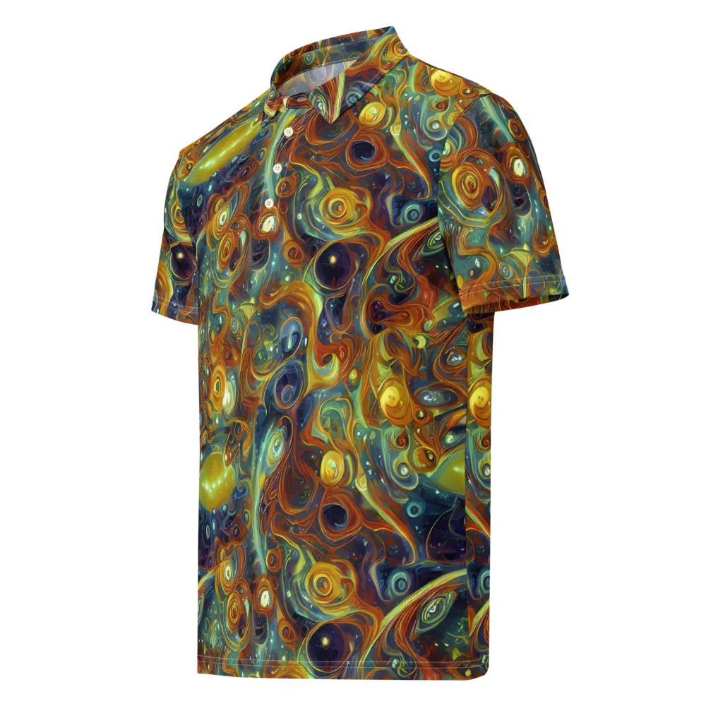 Liquid Orion on Men's Slim Fit Polo Shirt — Left Front