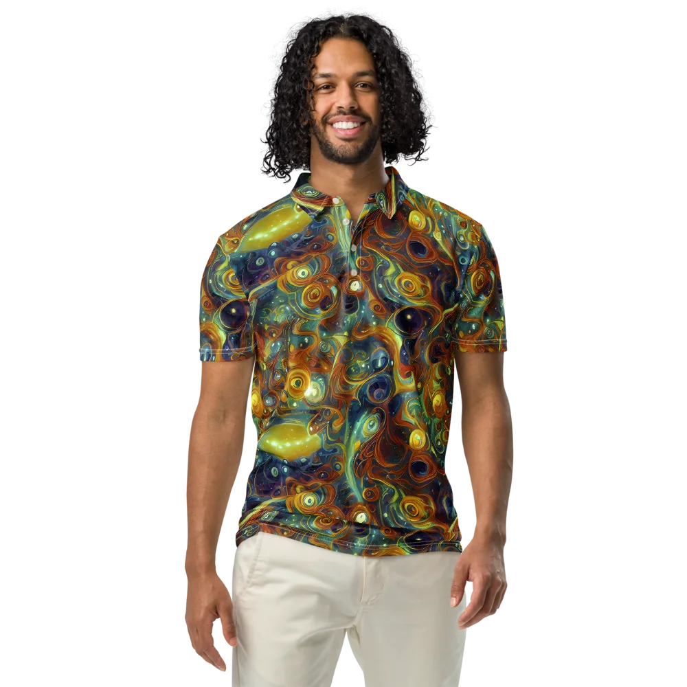 Liquid Orion on Men's Slim Fit Polo Shirt — Front