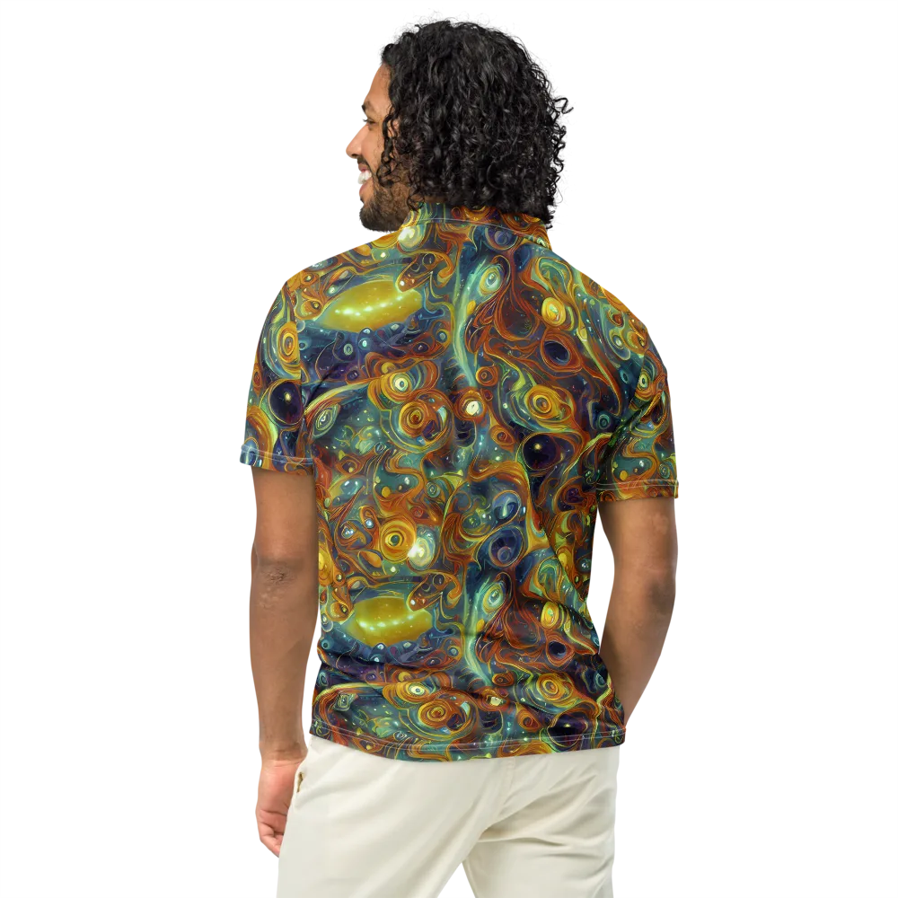 Liquid Orion on Men's Slim Fit Polo Shirt — Back