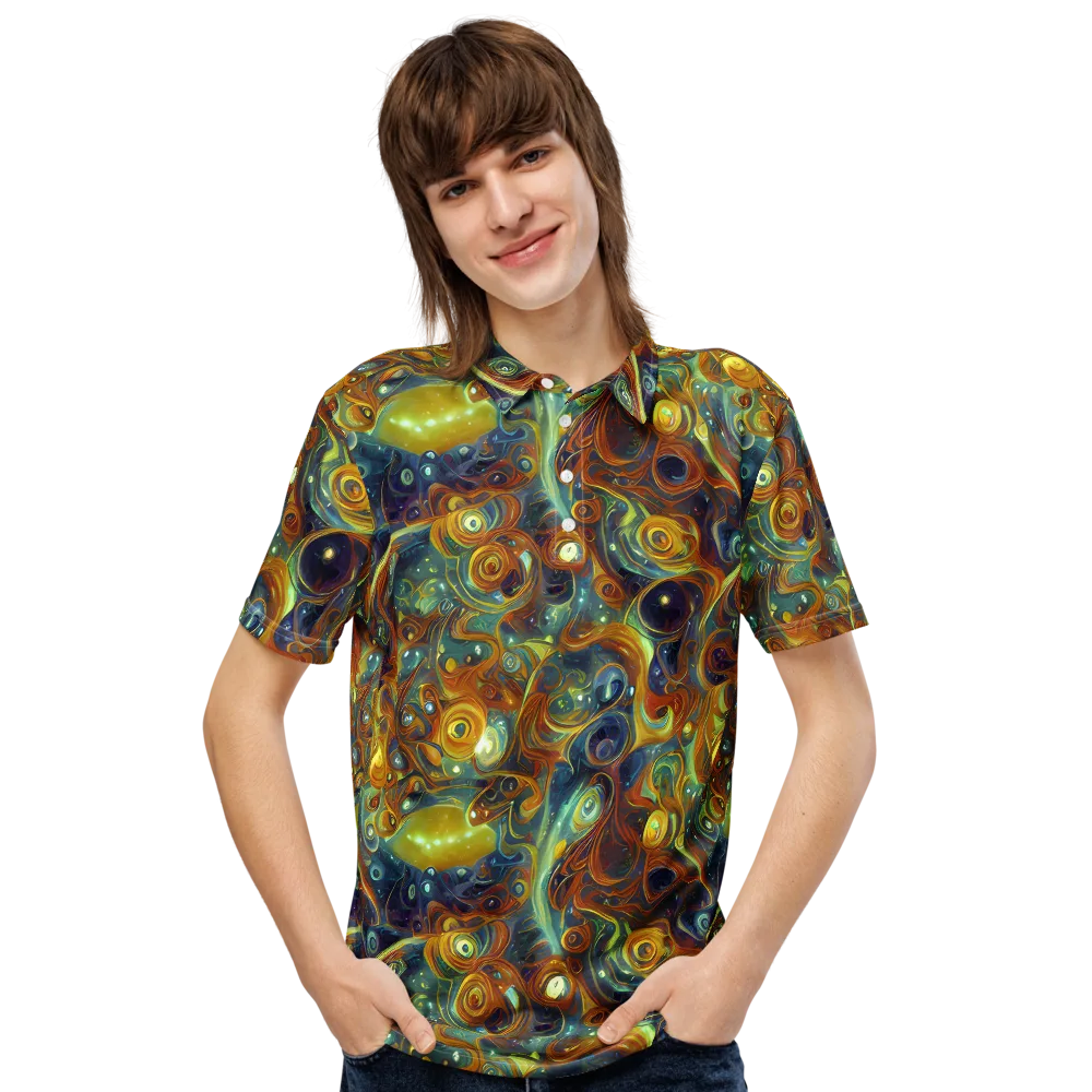 Liquid Orion on Men's Slim Fit Polo Shirt — Front