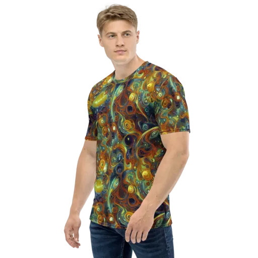 Liquid Orion on a Men's Crew Neck T-Shirt