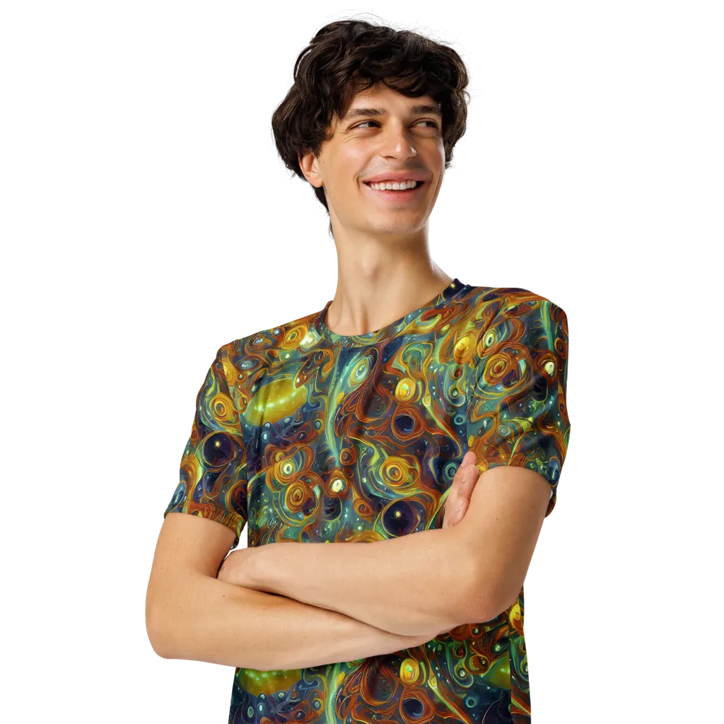 Liquid Orion on Men's Crew Neck T-Shirt — Left Front