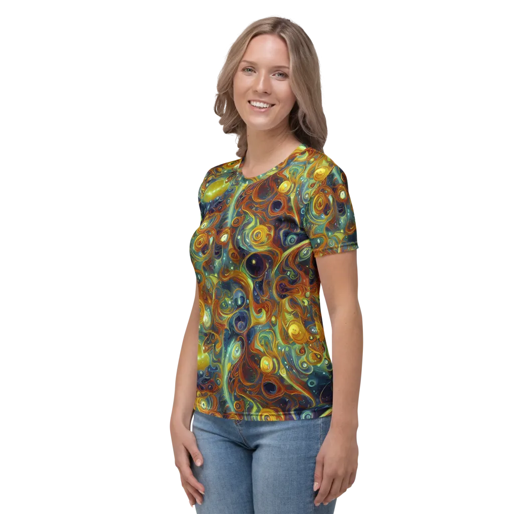 Liquid Orion on Women's Crew Neck T-Shirt — Left