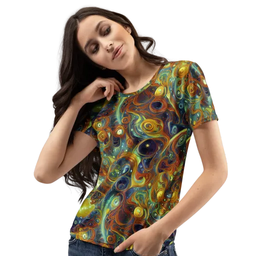 Liquid Orion on a Women's Crew Neck T-Shirt