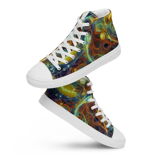 Liquid Orion on a Women's High Top Canvas Shoes