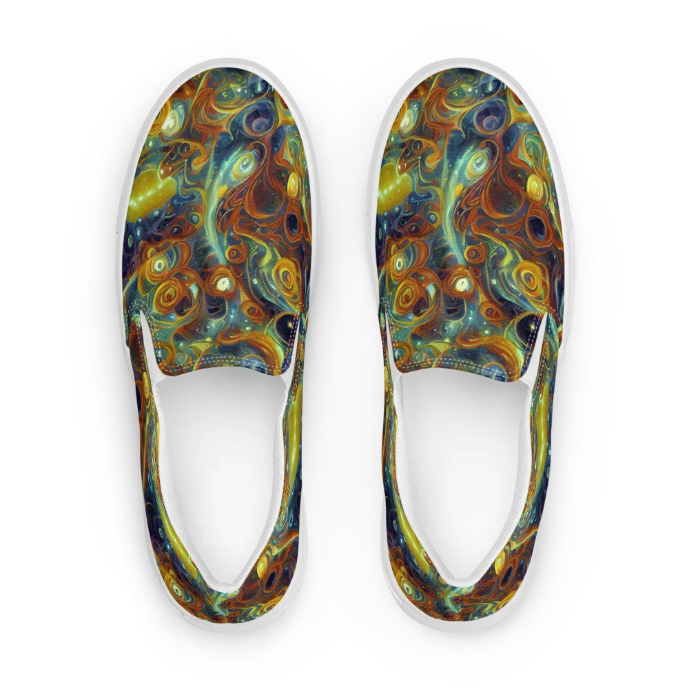 Liquid Orion on Men's Slip-On Canvas Shoes — Front