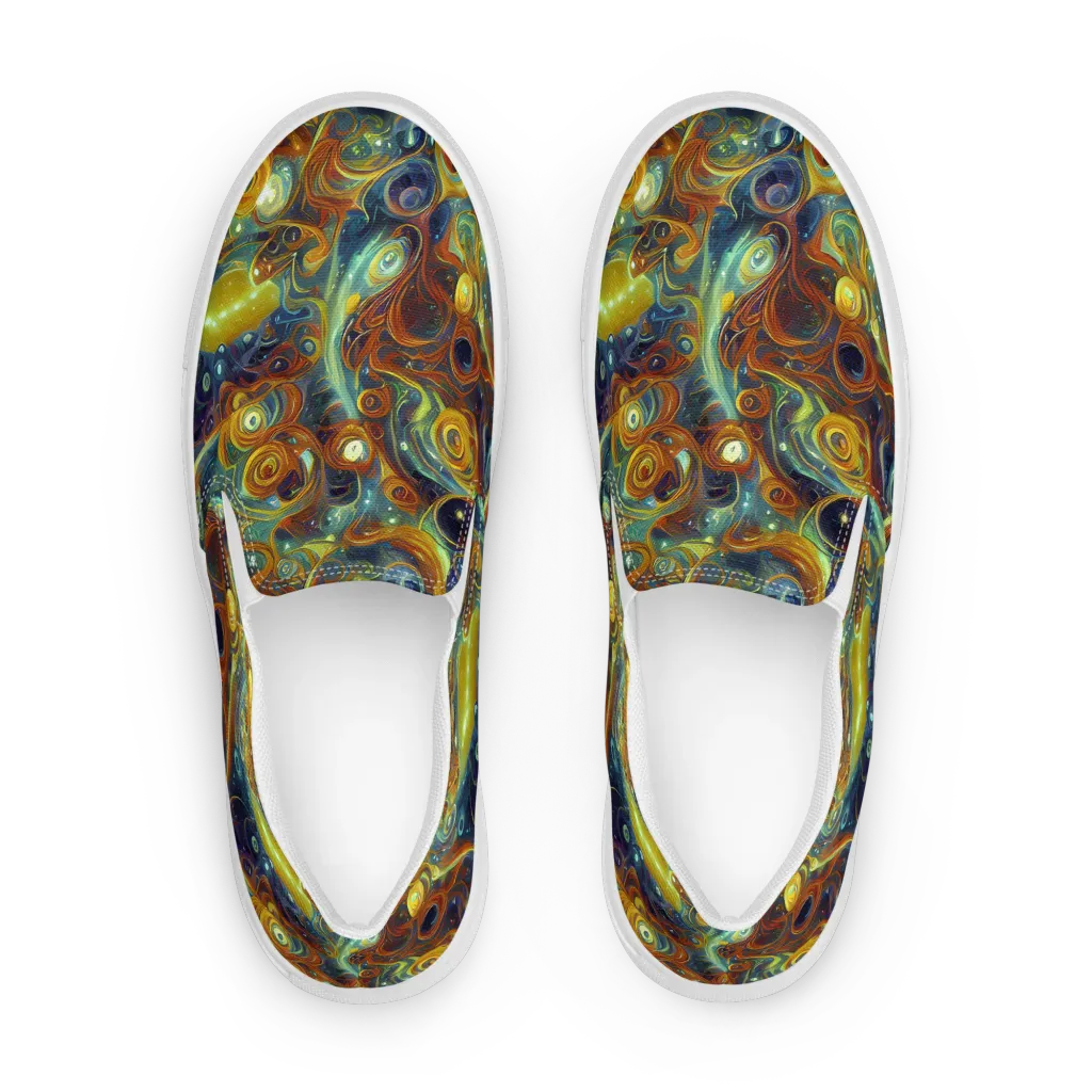 Liquid Orion on Women's Slip-On Canvas Shoes — Front