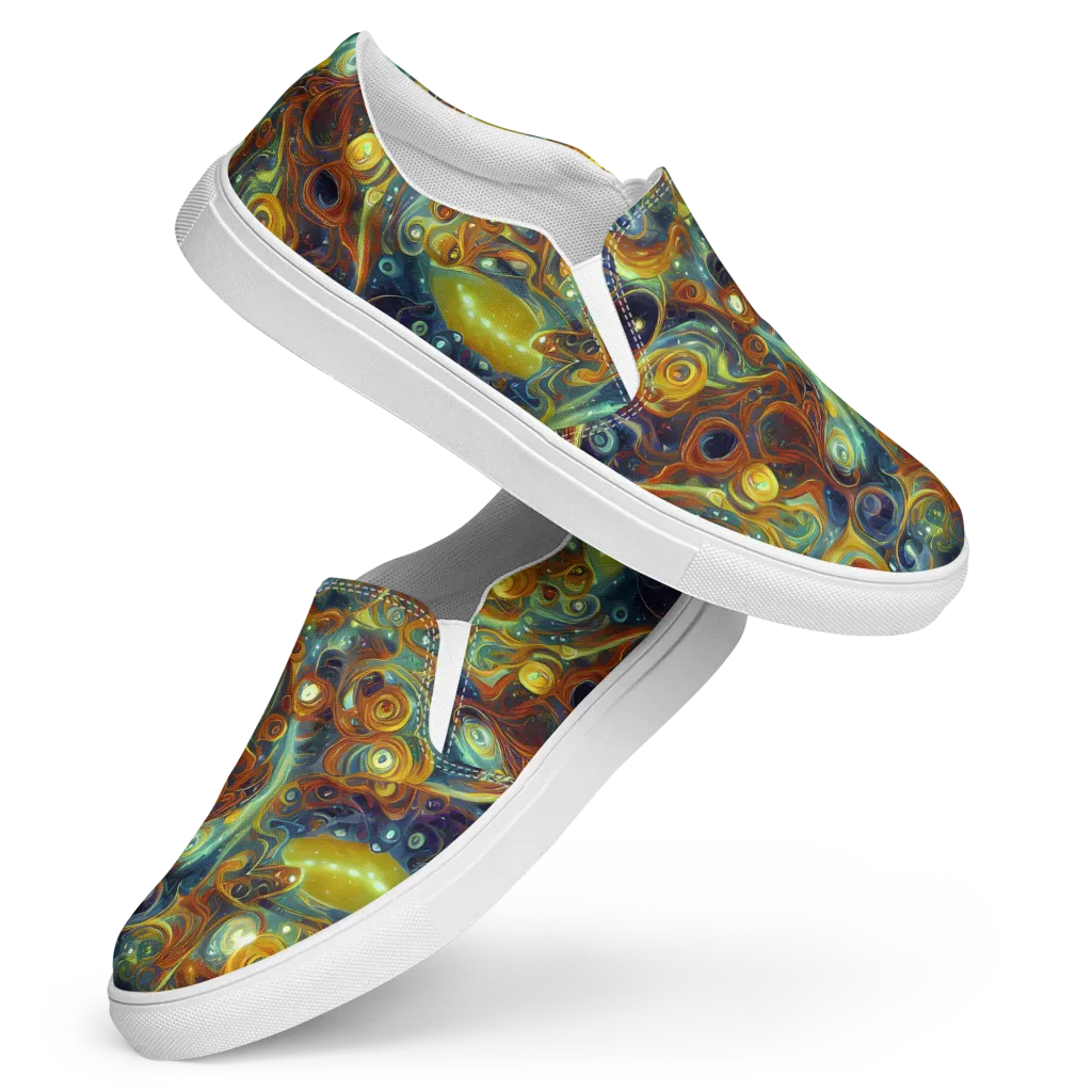 Liquid Orion on Women's Slip-On Canvas Shoes — Front