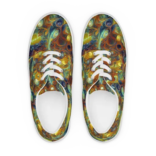 Liquid Orion on a Men's Lace-Up Canvas Shoes