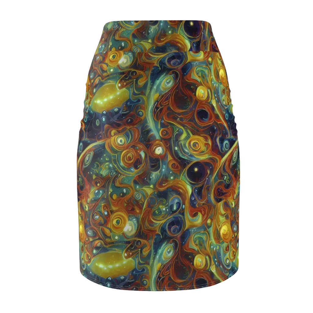 Liquid Orion on Pencil Skirt — Back