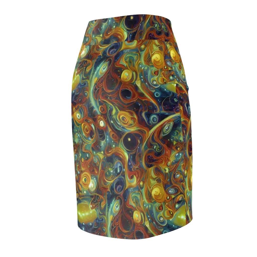 Liquid Orion on Pencil Skirt — Back Side