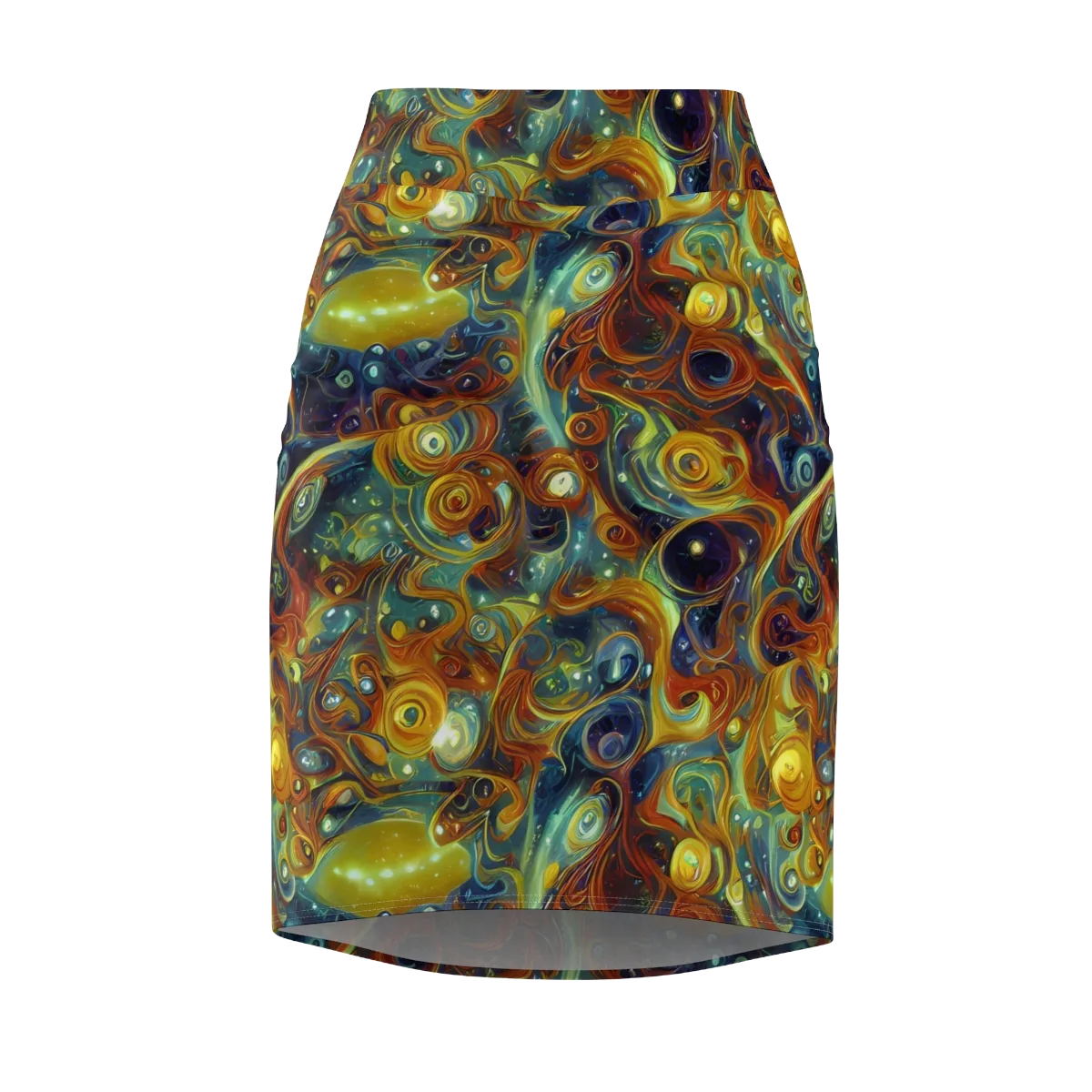 Liquid Orion on Pencil Skirt — Front