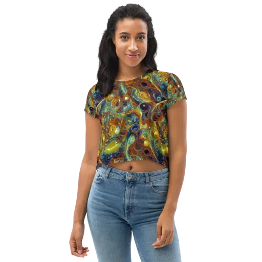 Liquid Orion on a Crop Tee